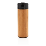 Mug isotherme en bambou et couvercle anti-goutte 450 ml Wood couleur bois deuxième vue