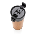 Mug isotherme en bambou et couvercle anti-goutte 450 ml Wood couleur bois sixième vue