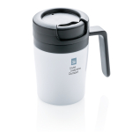 Tasse thermique personnalisable anti-goutte avec anse 160ml Coffee couleur blanc vue avec logo