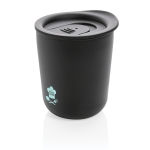 Mug isotherme antibactériens personnalisés 250ml Antibacterial couleur noir vue avec logo
