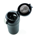 Petit thermos imprimé en acier inoxydable 300ml Swiss Peak Mini couleur noir quatrième vue