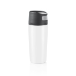 Verres thermos imprimés avec ouverture par pression 300ml Original couleur blanc