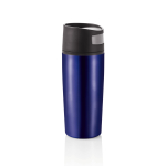 Verres thermos imprimés avec ouverture par pression 300ml Original couleur bleu foncé