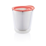 Mugs personnalisés compacts en acier inoxydable 227ml Essential couleur rouge