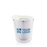 Mugs personnalisés compacts en acier inoxydable 227ml Essential couleur blanc avec zone d'impression