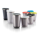 Mugs personnalisés compacts en acier inoxydable 227ml Essential couleur vert clair