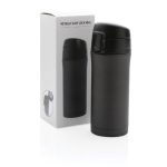 Mug iostherme personnalisé avec ouverture anti-goutte 300 ml Hot&Cold couleur noir vue avec boîte