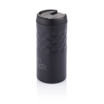 Petit mug isotherme en inox au design original 300ml Art Mini couleur noir vue avec logo