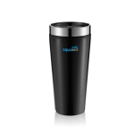Mug thermique personnalisé en acier avec intérieur en PP 350 ml Spot couleur noir vue avec logo