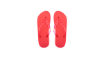 Tongs avec semelle EVA et sangle transparentes, taille 36-38 Pool couleur rouge deuxième vue