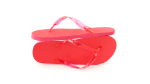 Tongs avec semelle EVA et sangle transparentes, taille 36-38 Pool couleur rouge quatrième vue