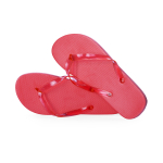 Tongs avec semelle EVA et sangle transparentes, taille 36-38 Pool couleur rouge première vue