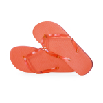 Tongs avec semelle EVA et sangle transparentes, taille 36-38 Pool couleur orange première vue