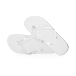 Tongs imprimées avec sangle en PVC transparent, taille 42-44 Pool couleur blanc première vue