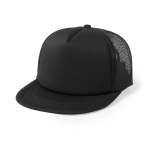 Casquette en polyester, visière plate rembourrée et dos en maille Surf couleur noir première vue