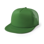 Casquette en polyester, visière plate rembourrée et dos en maille Surf couleur vert première vue