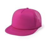 Casquette en polyester, visière plate rembourrée et dos en maille Surf couleur fuchsia première vue
