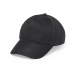 Casquette colorée à bouton en microfibre douce avec logo Unique couleur noir première vue