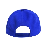 Casquette colorée à bouton en microfibre douce avec logo Unique couleur bleu deuxième vue