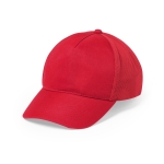Casquette colorée à bouton en microfibre douce avec logo Unique couleur rouge première vue