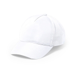 Casquette colorée à bouton en microfibre douce avec logo Unique couleur blanc première vue