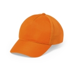 Casquette colorée à bouton en microfibre douce avec logo Unique couleur orange première vue