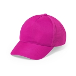 Casquette colorée à bouton en microfibre douce avec logo Unique couleur fuchsia première vue