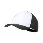 Casquette en polyester à face avant blanche sublimable Impact Sublim couleur noir première vue