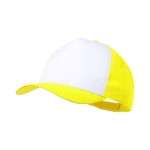 Casquette en polyester à face avant blanche sublimable Impact Sublim couleur jaune première vue