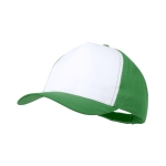 Casquette en polyester à face avant blanche sublimable Impact Sublim couleur vert première vue