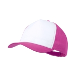 Casquette en polyester à face avant blanche sublimable Impact Sublim couleur fuchsia première vue
