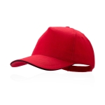 Casquette en coton peigné avec détail noir sur la visière DarkLine couleur rouge première vue