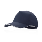 Casquette en coton peigné avec détail noir sur la visière DarkLine couleur bleu marine première vue