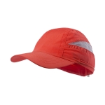 Casquette de sport personnalisée à 7 panneaux avec filet Sport couleur rouge première vue