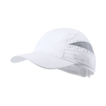 Casquette de sport personnalisée à 7 panneaux avec filet Sport couleur blanc première vue