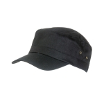 Casquette de style militaire personnalisable en coton peigné Military couleur noir première vue