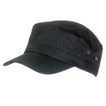 Casquette de style militaire personnalisable en coton peigné Military couleur noir