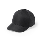 Casquette colorée pour enfants à 5 panneaux avec velcro Explore couleur noir première vue
