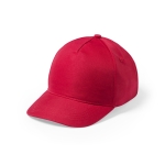 Casquette colorée pour enfants à 5 panneaux avec velcro Explore couleur rouge première vue