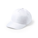 Casquette colorée pour enfants à 5 panneaux avec velcro Explore couleur blanc première vue