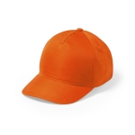 Casquette colorée pour enfants à 5 panneaux avec velcro Explore couleur orange première vue
