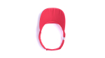 Visière personnalisée en polyester avec latéraux rembourrés Sport couleur rouge quatrième vue