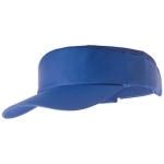 Visière en coton avec logo et fermeture velcro réglable en velcro Sun couleur bleu