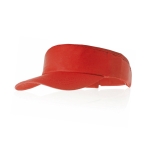 Visière en coton avec logo et fermeture velcro réglable en velcro Sun couleur rouge première vue