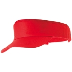 Visière en coton avec logo et fermeture velcro réglable en velcro Sun couleur rouge
