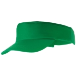 Visière en coton avec logo et fermeture velcro réglable en velcro Sun couleur vert