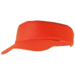 Visière en coton avec logo et fermeture velcro réglable en velcro Sun couleur orange