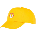 Casquette pour enfants personnalisée en coton 175 g/m² Héroe couleur jaune vue impression transfert