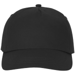 Casquette avec logo et fermoir auto-agrippant en coton 175 g/m² Héroe couleur noir deuxième vue frontale