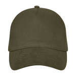 Casquette personnalisable en coton avec boucle 260 g/m² Hero Max couleur vert foncé deuxième vue frontale